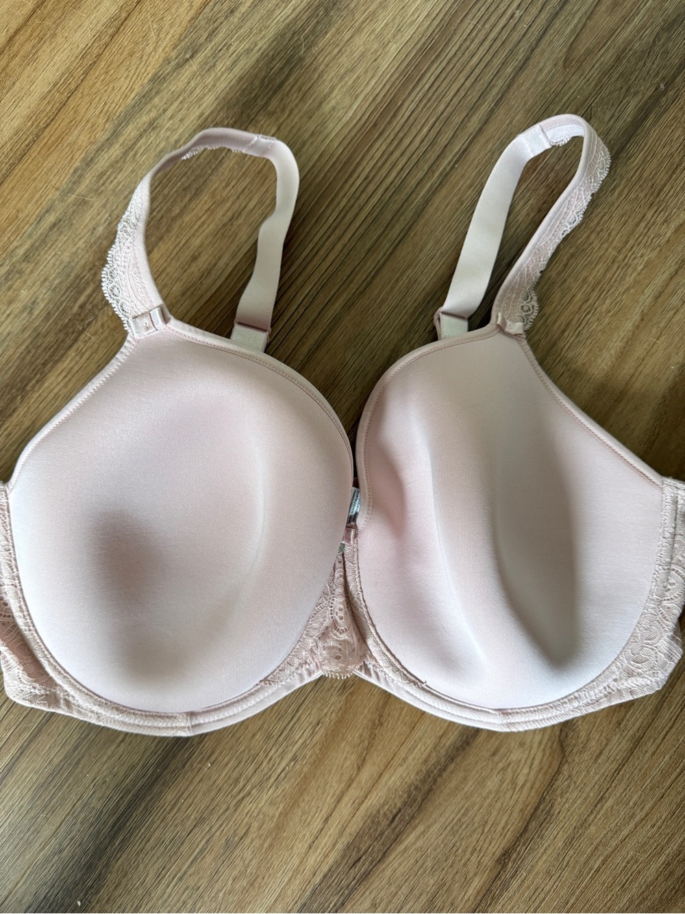 Anita Pale Pink Molded Underwire Bra with Lace Trim